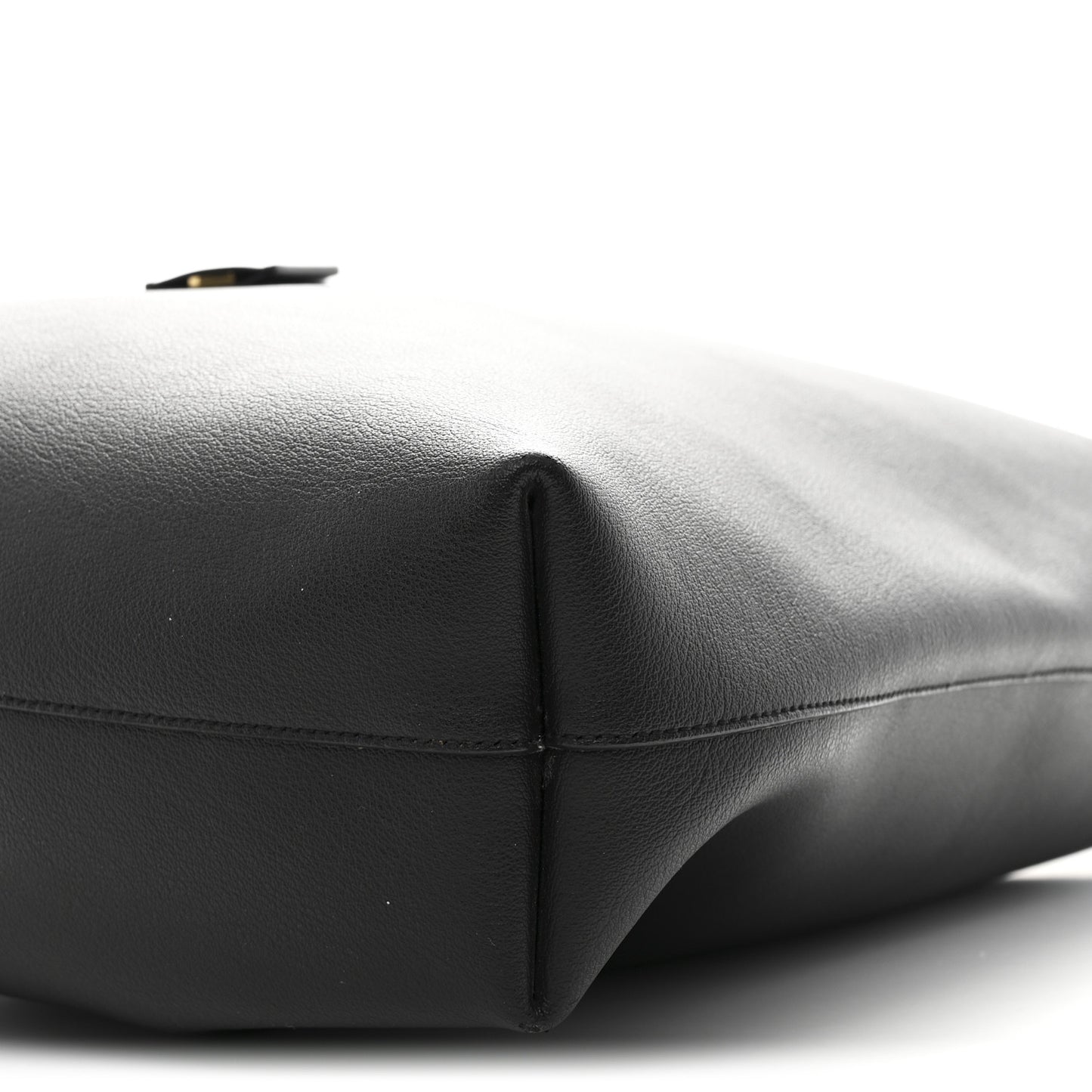 Calfskin Medium Shopping Tote Black