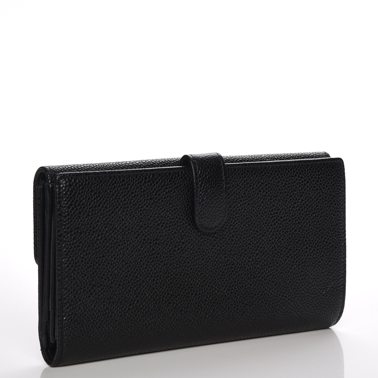 Chanel Caviar CC Long Flap Wallet Black 3 of 8