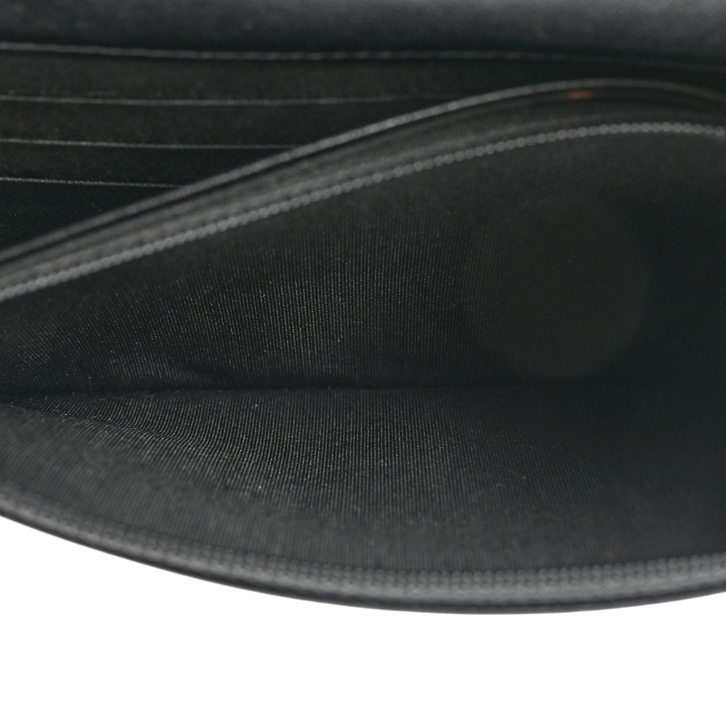 Glazed Calfskin Boy Wallet On Chain WOC Black