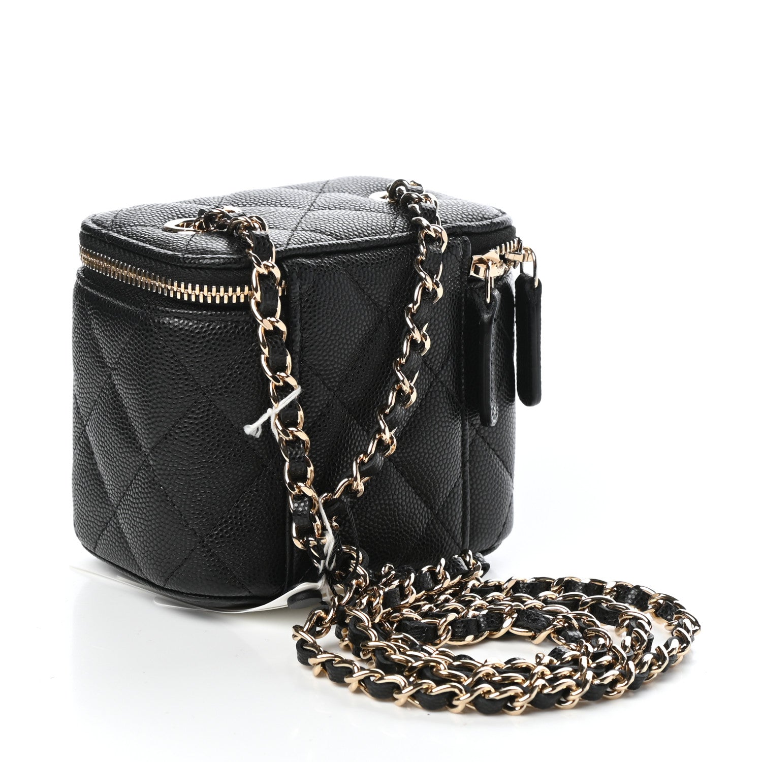 Chanel Caviar Quilted Mini Vanity Case With Chain Black 3 of 11