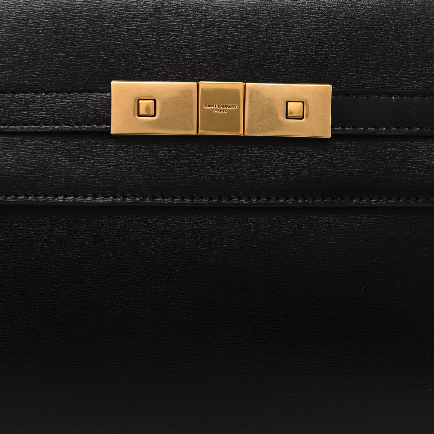 Smooth Calfskin Manhattan Shoulder Bag Black