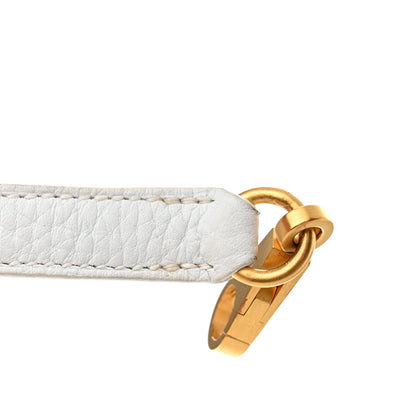 Hermes Taurillon Clemence Horseshoe Kelly Retourne 28 White Jaune D'Or 17 of 19