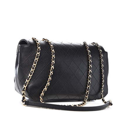 Chanel Calfskin Stitched Medium Covered CC Flap Bag Black 3 of 15