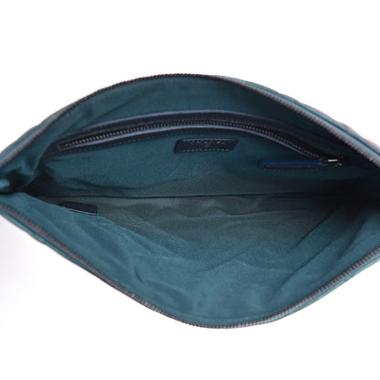 Chanel Iridescent Lambskin Quilted Medium Cosmetic Case Turquoise 5 of 8