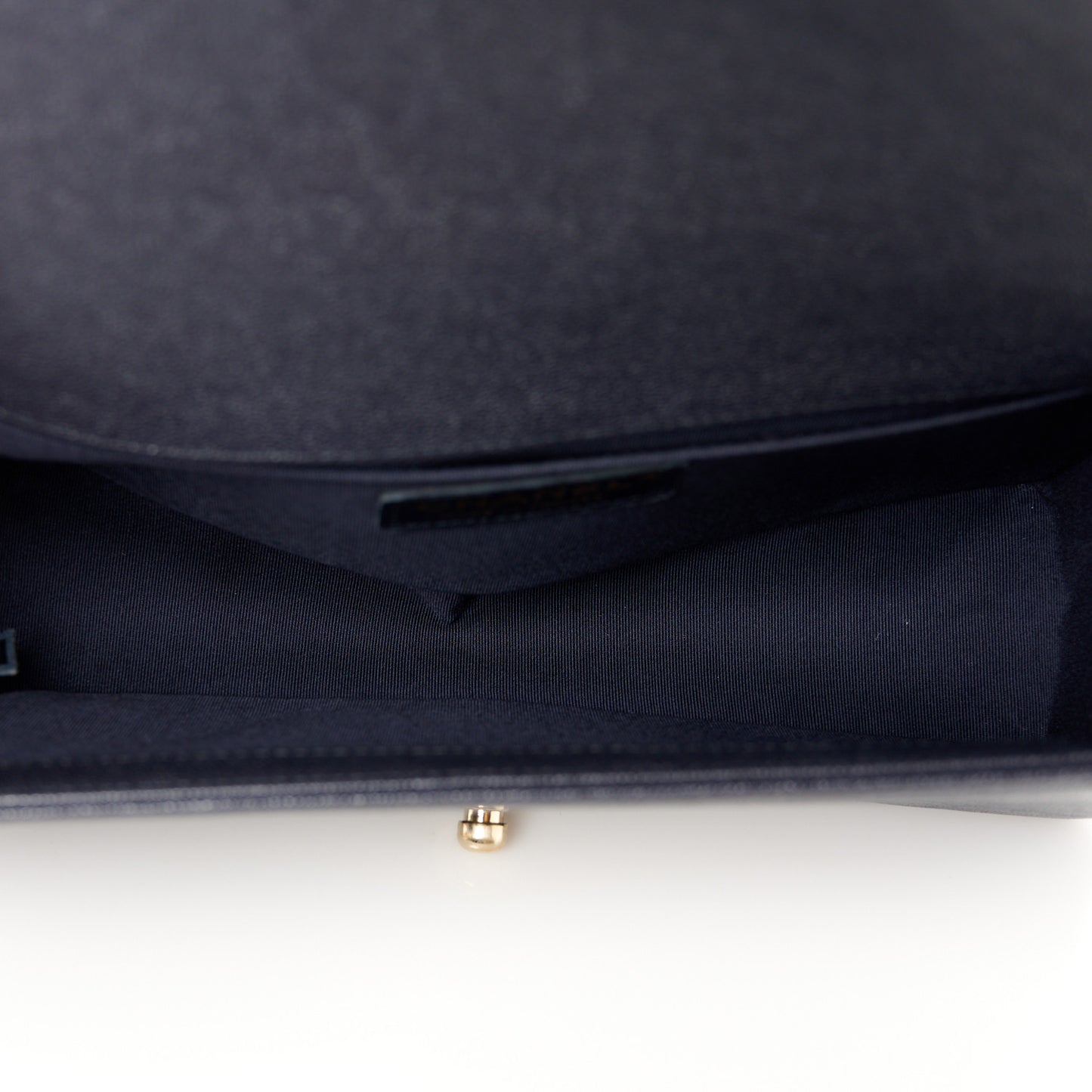 Caviar Quilted Medium Boy Flap Dark Navy Blue
