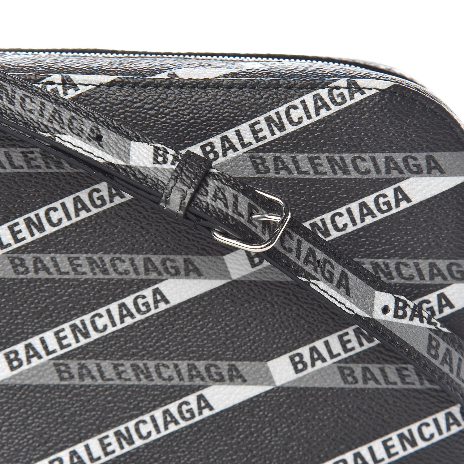 Balenciaga Coated Canvas Losange Monogram S Camera Bag Black Grey 9 of 9