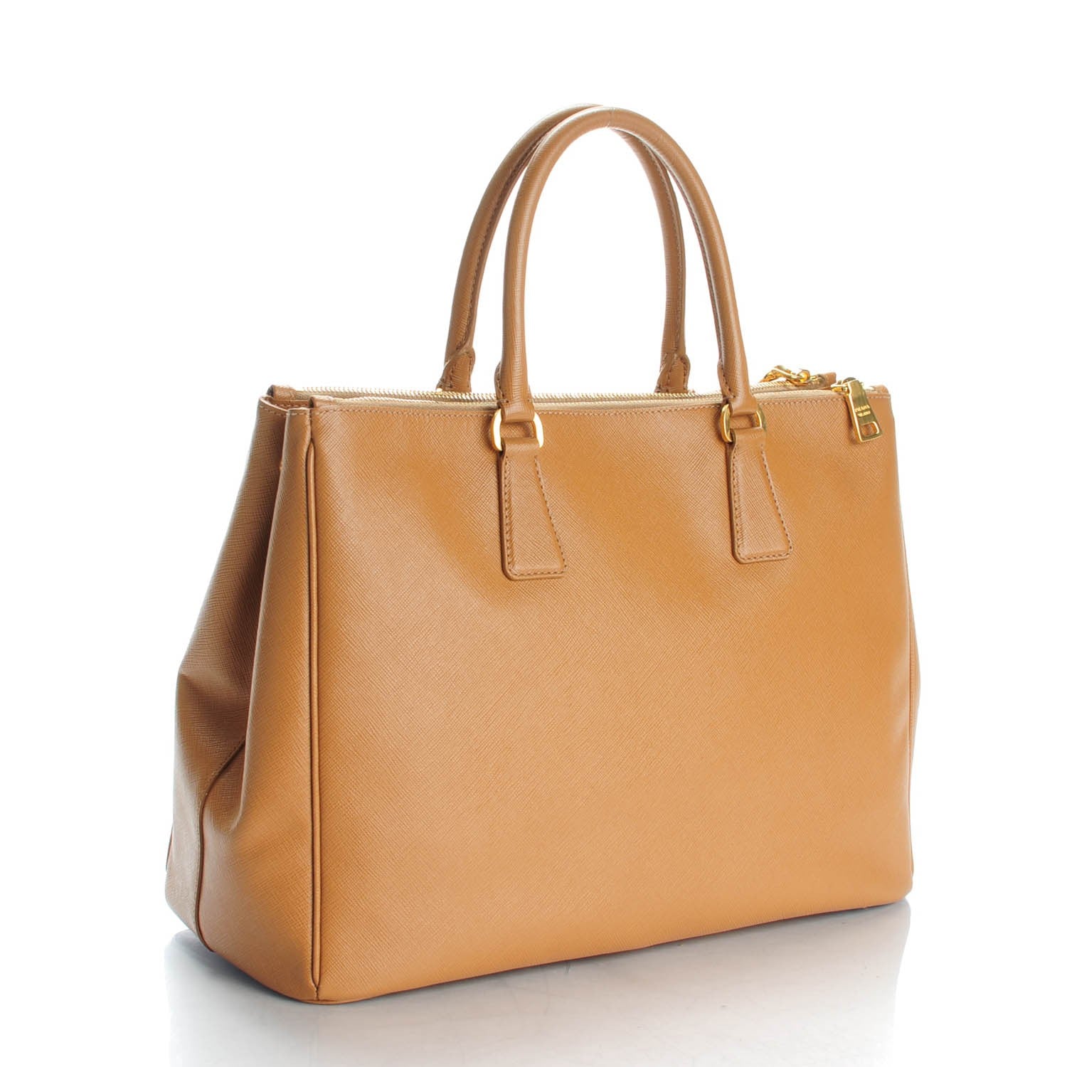 Prada Saffiano Large Galleria Double Zip Tote Cannella 3 of 9