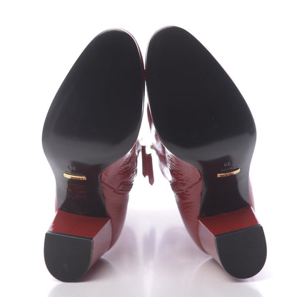 Gucci Patent Calfskin Stretch Boots 39 Hibiscus Red 5 of 7