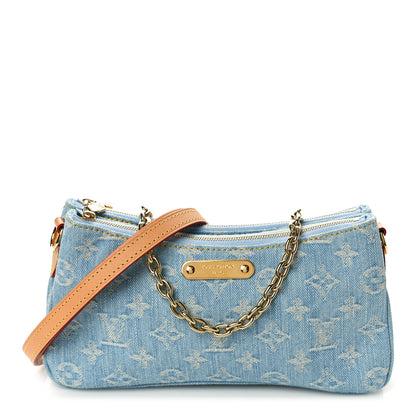 Louis Vuitton Monogram Denim Liv Pochette Sky Blue 1 of 10