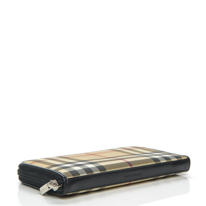 Burberry House Check Large Ziggy Zip Around Wallet Black 4 of 8