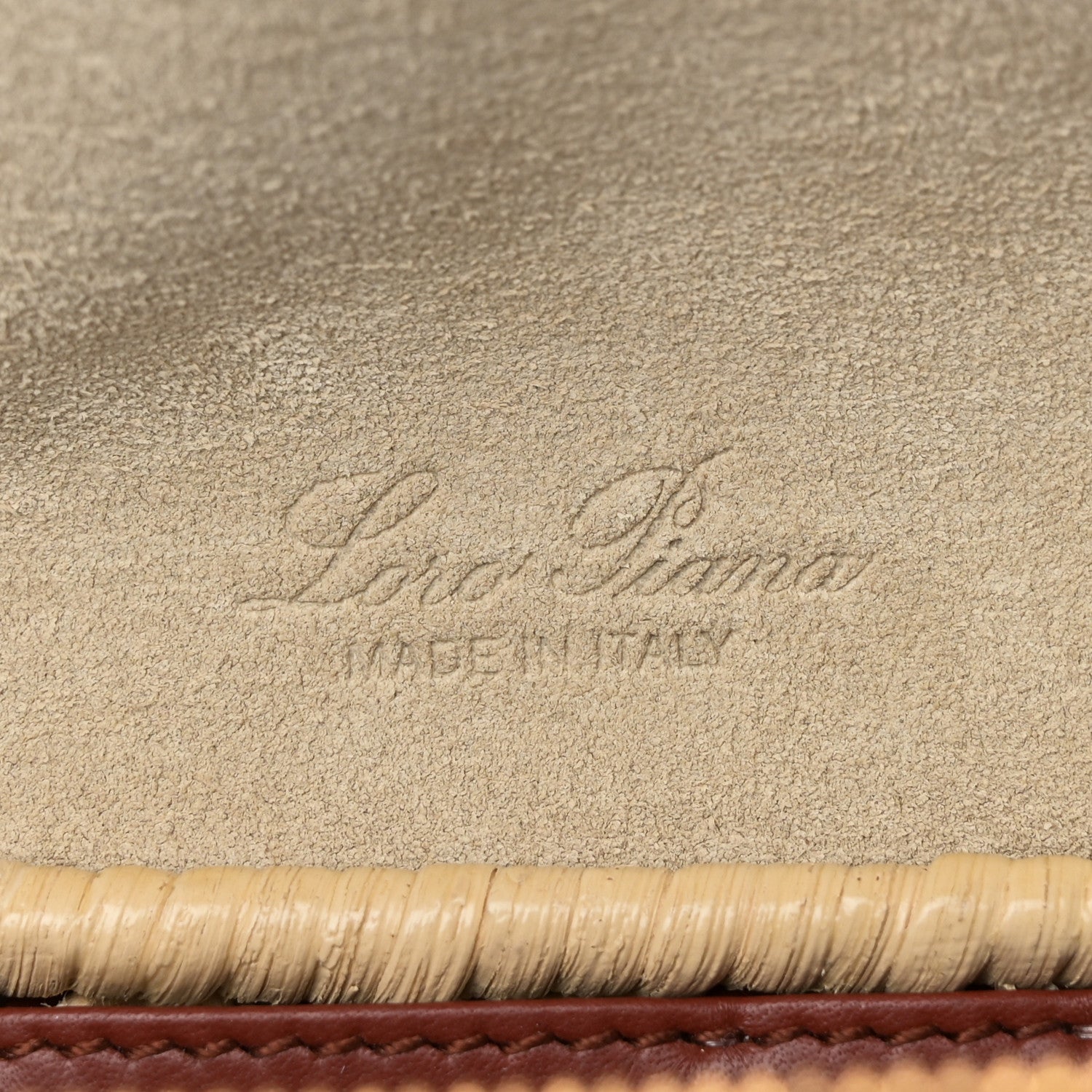 Loro Piana Wicker Calfskin L19 Extra Pocket Pouch Malt Deep Kummel Sun Gold 6 of 10