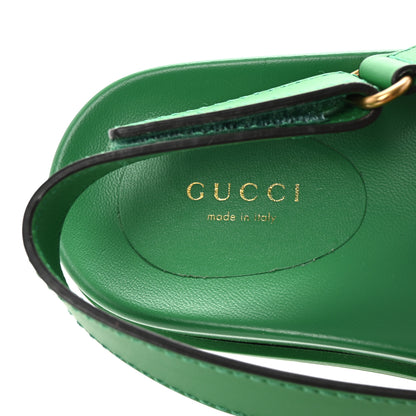 Gucci Cosmos Softy Calfskin Interlocking G Slingback Sandals 36.5 New Shamarock 8 of 9