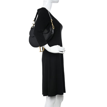 Christian Dior Calfskin Saddle Bag Black 2 of 13