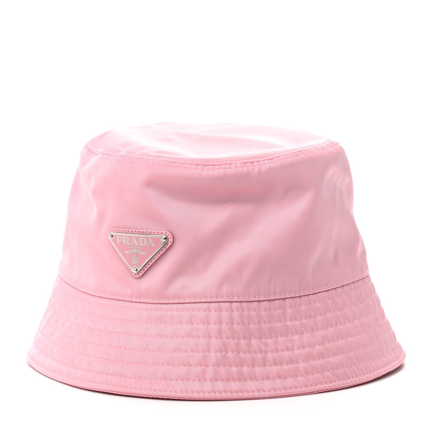 Re-Nylon Metal Triangle Logo Womens Bucket Hat M Rosa