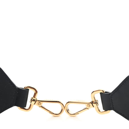 Fendi Cannete Ribbon Poly Vitello Century Logo Adjustable Strap You Lollipop Limon Black 5 of 5