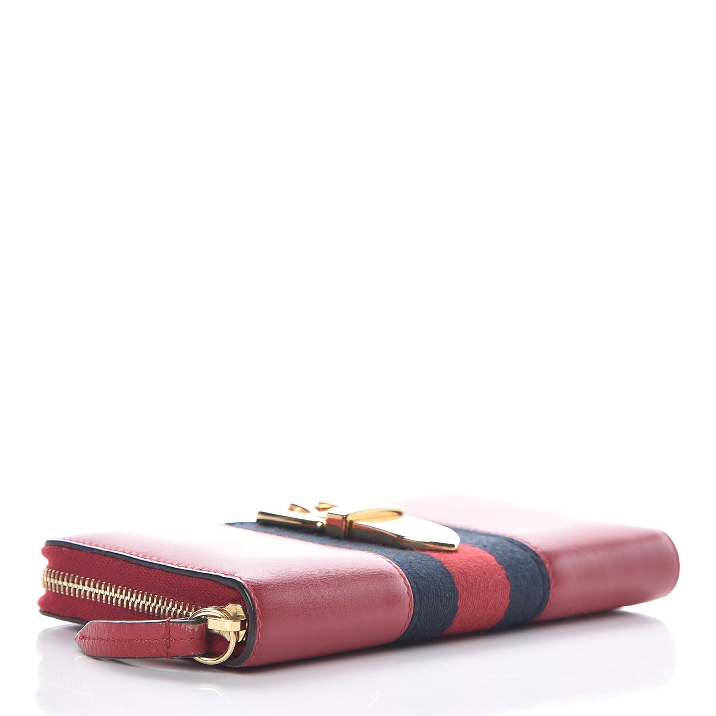 Calfskin Sylvie Zip Around Wallet Hibiscus Red