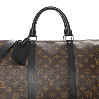 Louis Vuitton Monogram Macassar Keepall Bandouliere 55 7 of 10