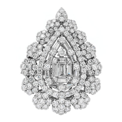 Parker & West by FASHIONPHILE 18K White Gold Diamond 4.70ctw Multi Shape Cocktail Ring  56 7.5 1 of 9