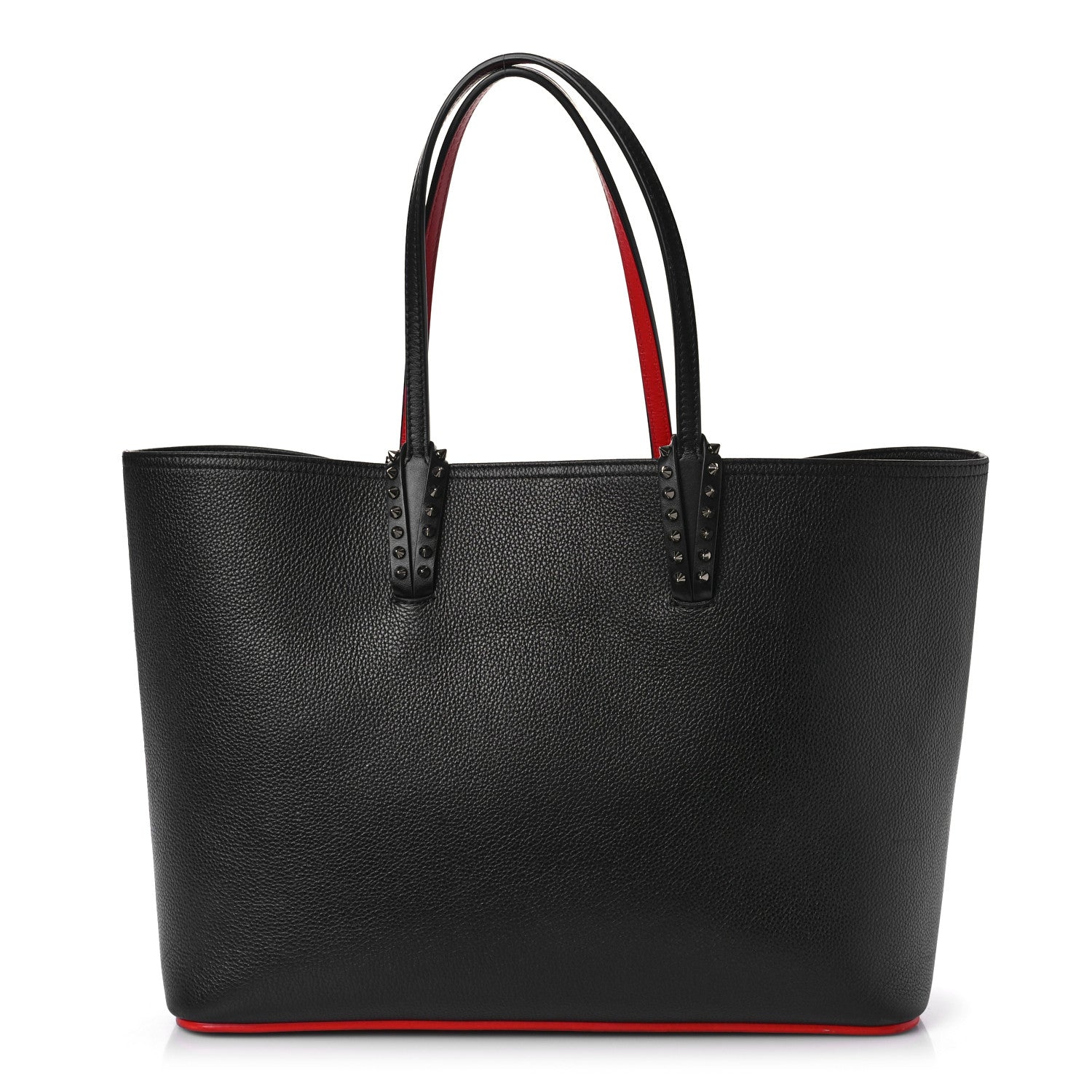 Christian Louboutin Calfskin Spikes East West Cabata Tote Black 2 of 10