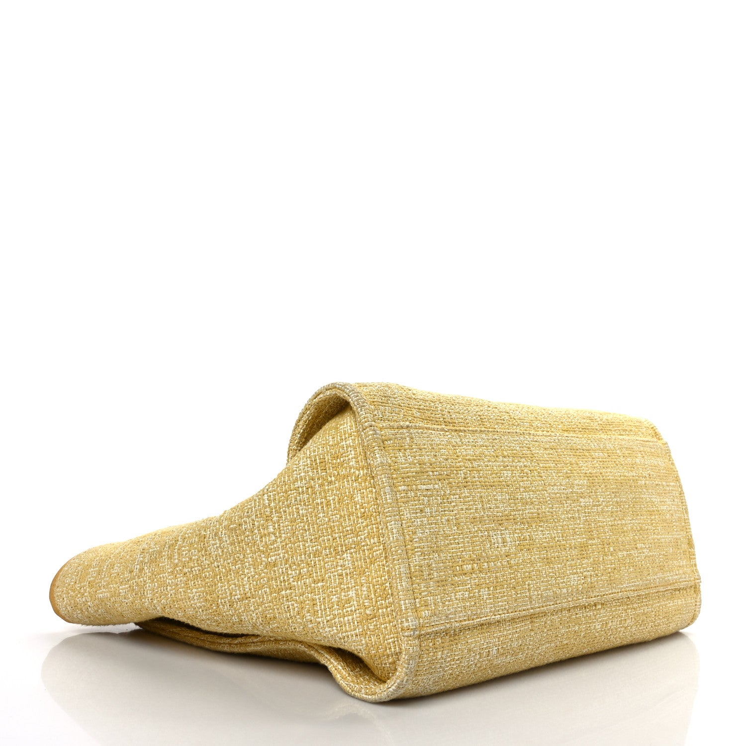 Chanel Canvas Medium Deauville Tote Light Yellow 3 of 9