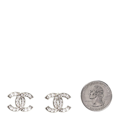 Chanel Pearl CC Earrings Silver 2 of 5