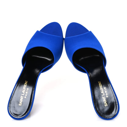 Saint Laurent Crepe De Chine Sandals 38.5 Picasso Blue 2 of 11