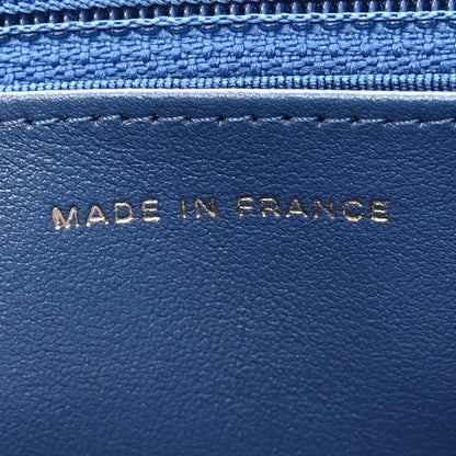 Chanel Iridescent Caviar Quilted Wallet on Chain WOC Dark Blue 7 of 12