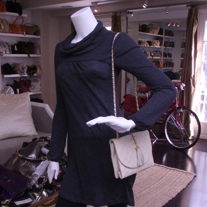 Chanel Vintage Lambskin Tassel Flap Bag 2 of 10