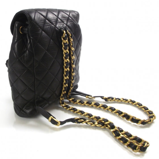 Chanel Lambskin Quilted Backpack Black 3 of 11