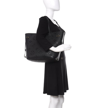 Louis Vuitton Empreinte Monogram Giant Neverfull MM Black 2 of 11