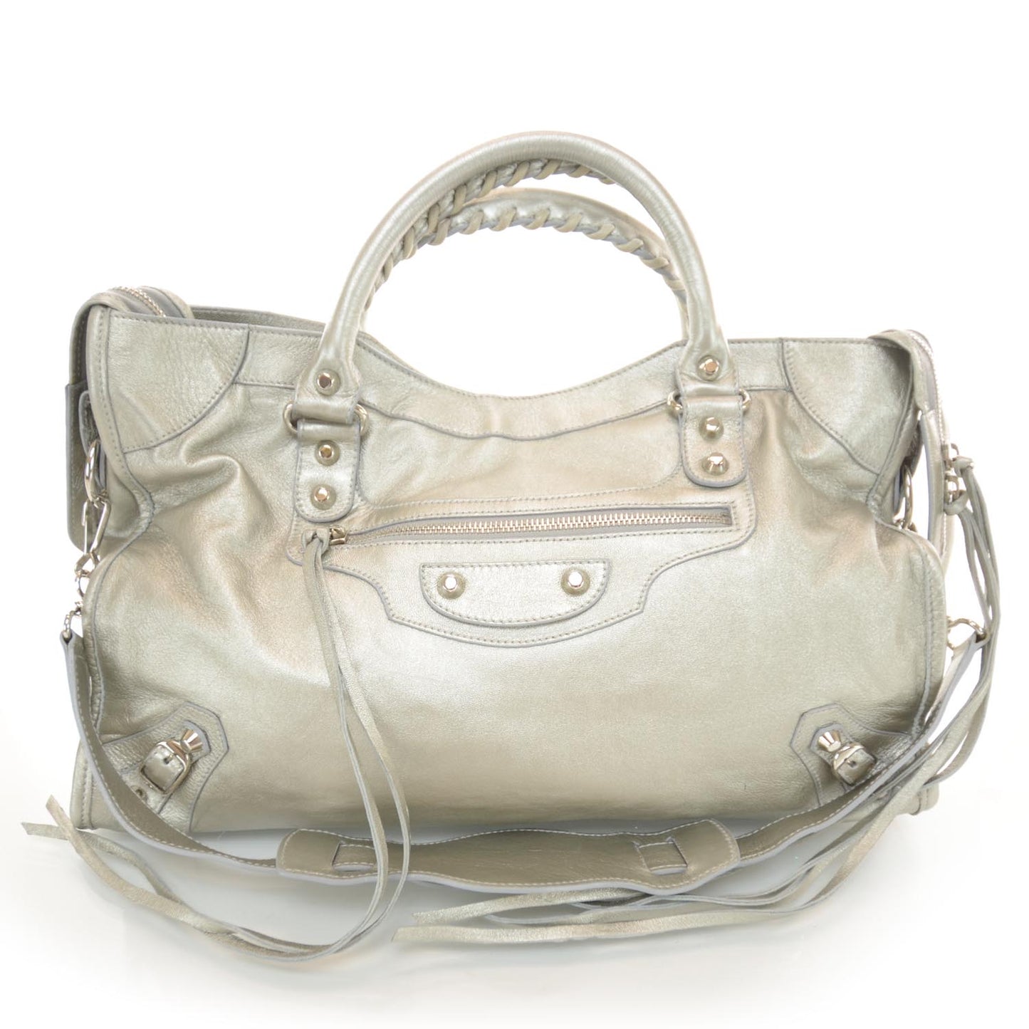 Agneau City Metallic Silver Hardware