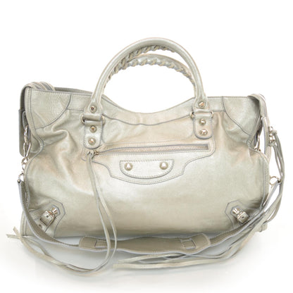 Balenciaga Agneau City Metallic Silver Hardware 1 of 9