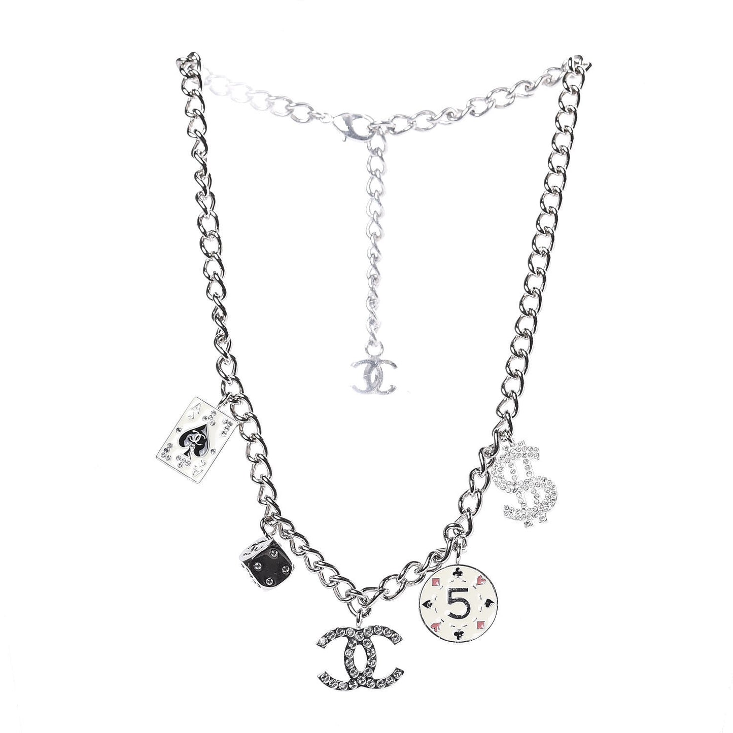 Crystal Wynn Exclusive Lucky Charm Necklace Silver