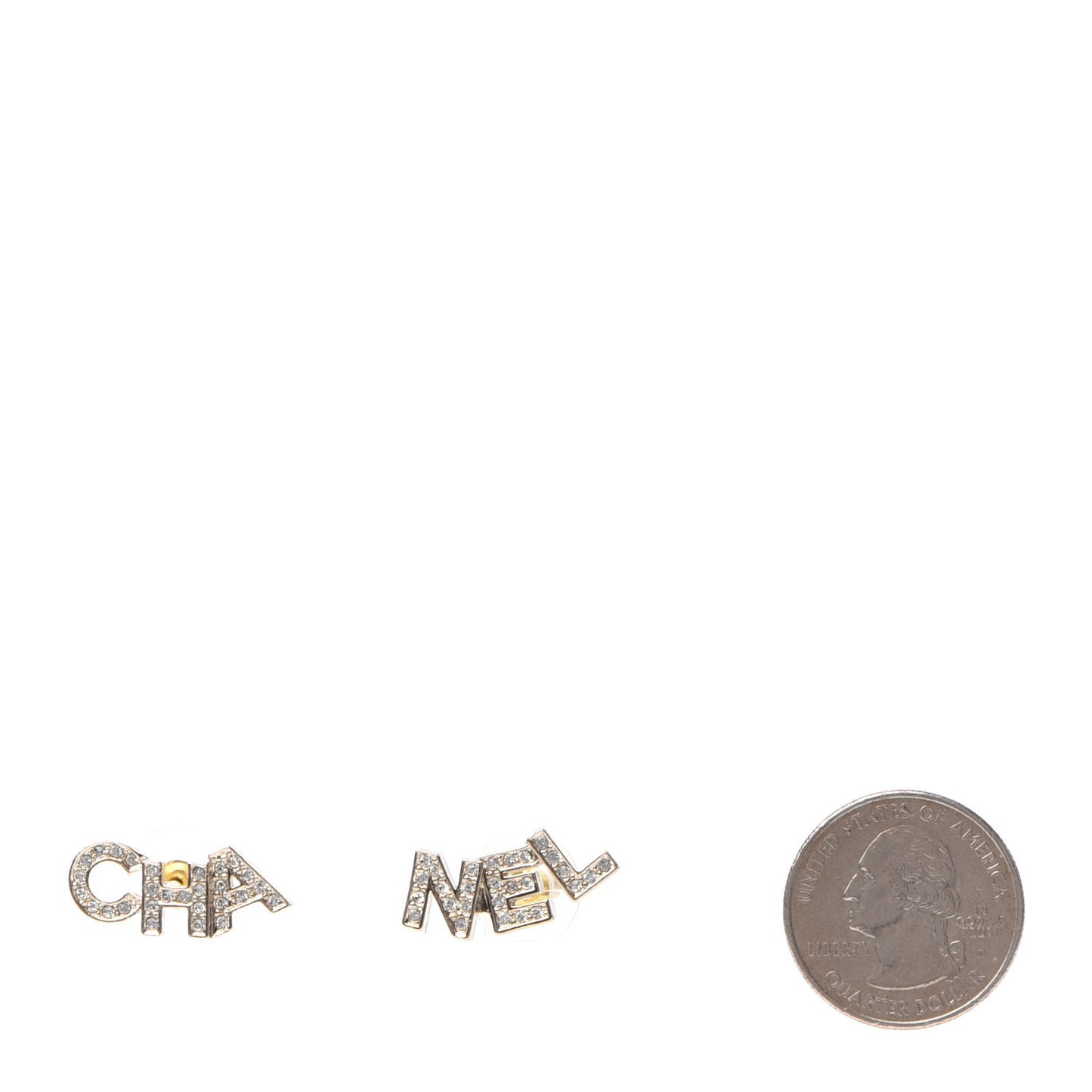 Crystal Pearl Signature Stud Earrings Gold