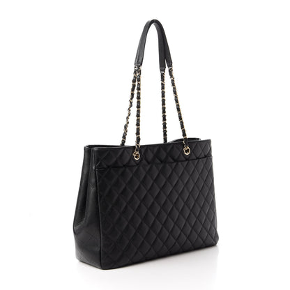 Chanel Caviar Quilted Large Classic Shopping Tote Black 3 of 10