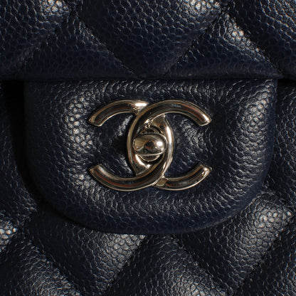 Chanel Caviar Jumbo Double Flap Navy Blue 5 of 10