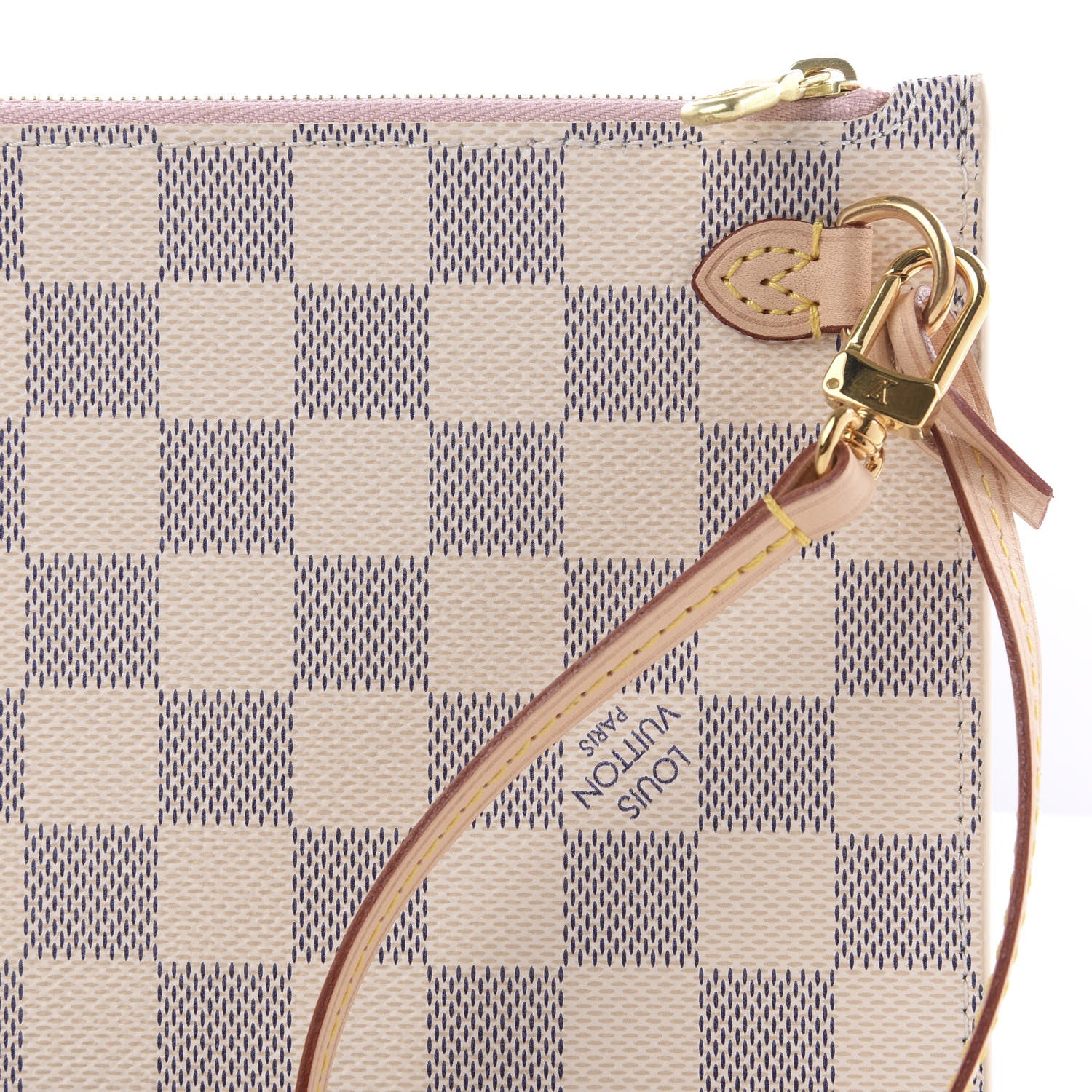 Louis Vuitton Damier Azur Neverfull MM GM Pochette Rose Ballerine 7 of 7
