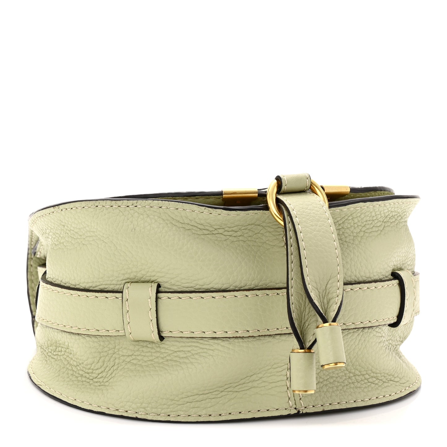 Calfskin Mini Marcie Round Crossbody Bag Light Eucalyptus