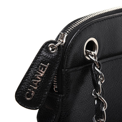 Chanel Caviar Logo Shoulder Bag Black 12 of 21