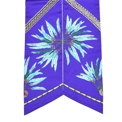 Hermes Silk Brazil Maxi Twilly Encre Turquoise Bronze 6 of 6