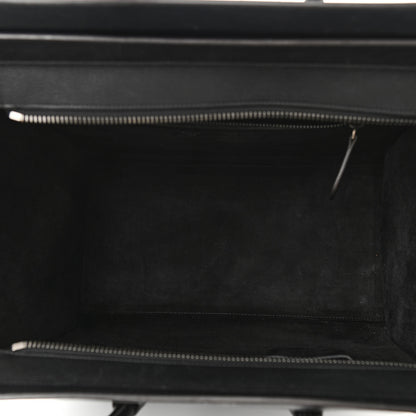 Celine Drummed Calfskin Mini Luggage Black 5 of 10