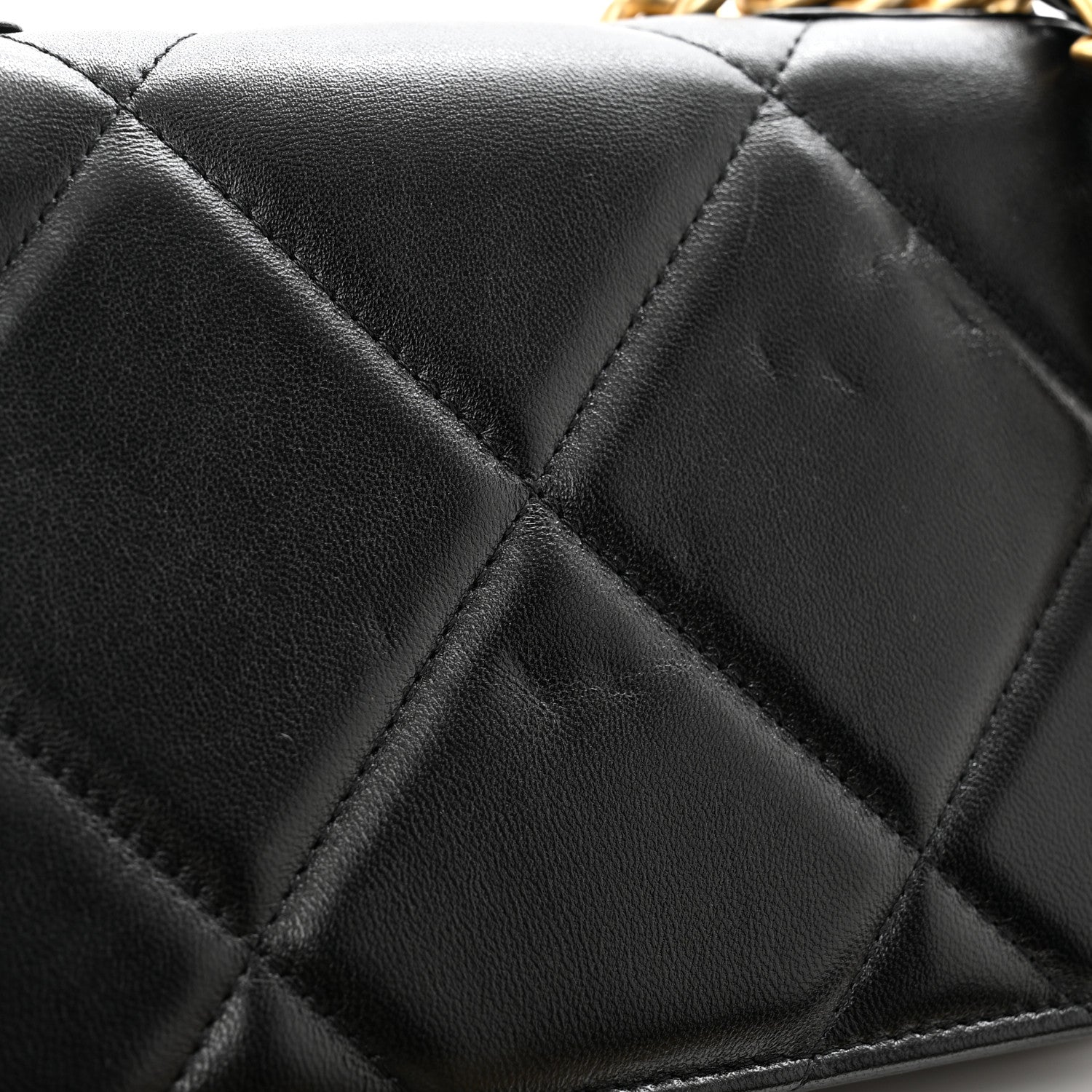 Chanel Lambskin Quilted Chanel 19 Wallet On Chain WOC Black 12 of 12