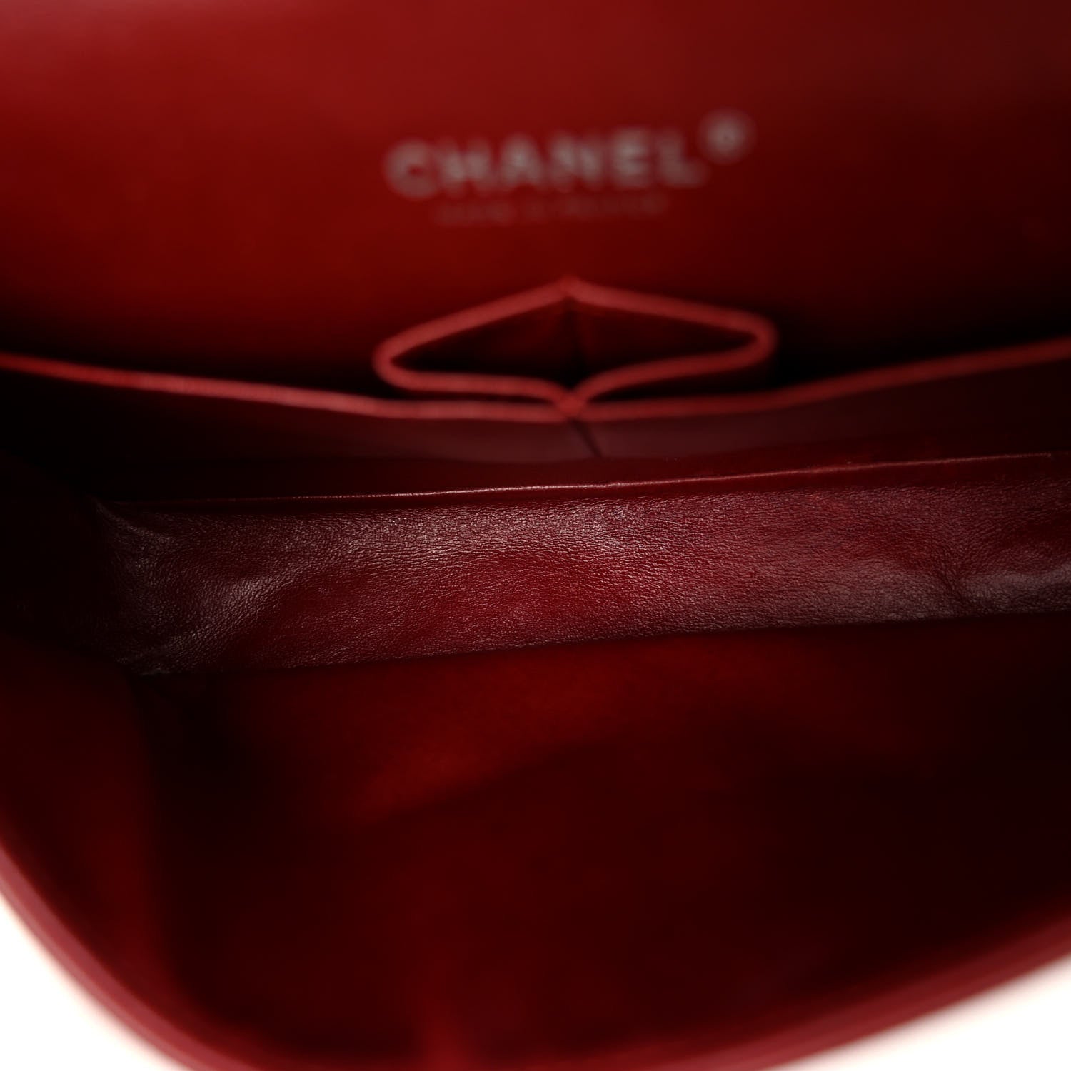 Chanel Patent Calfskin Quilted Medium Double Flap Dark Red 5 of 13