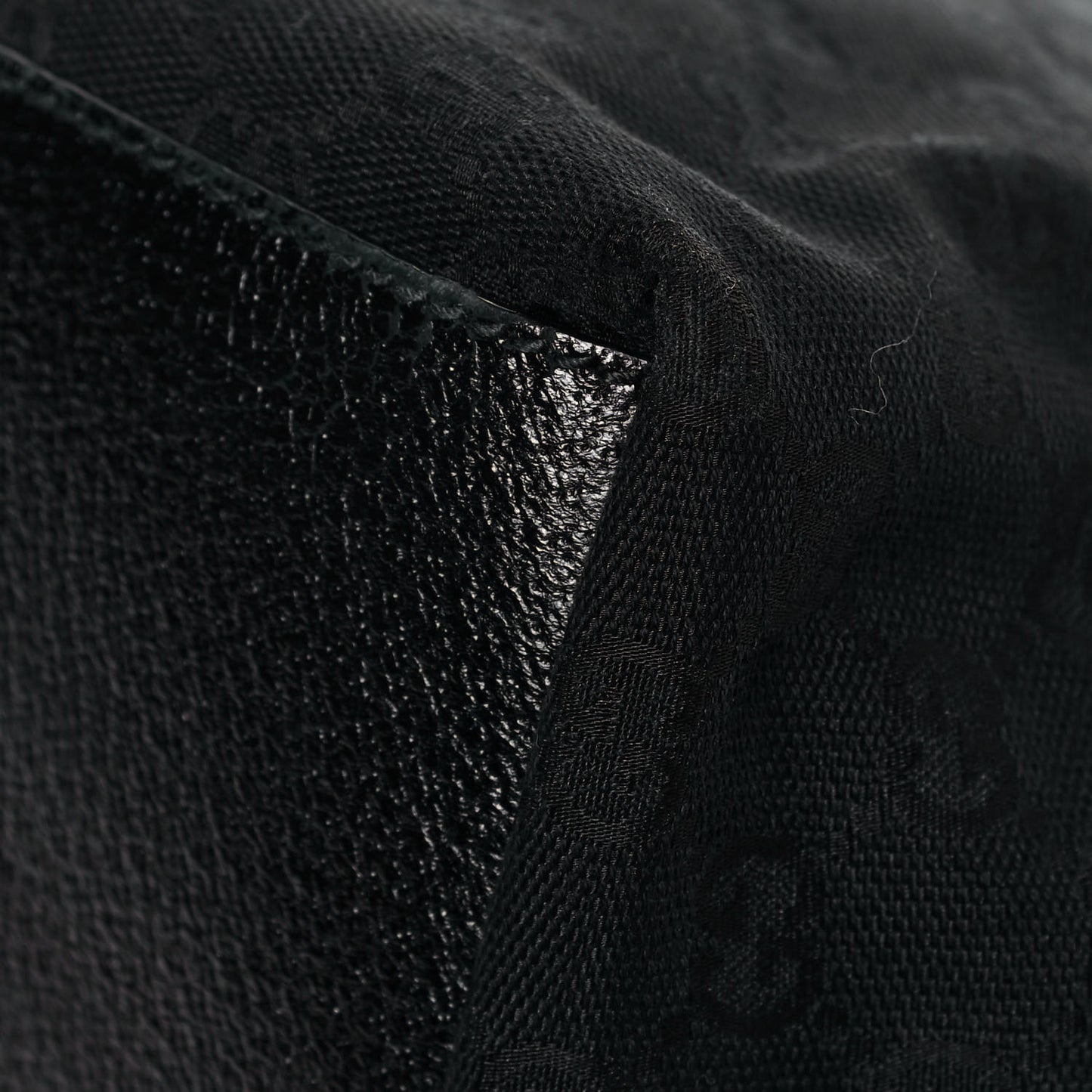 GG Monogram Medium Web Handle Bucket Tote Black