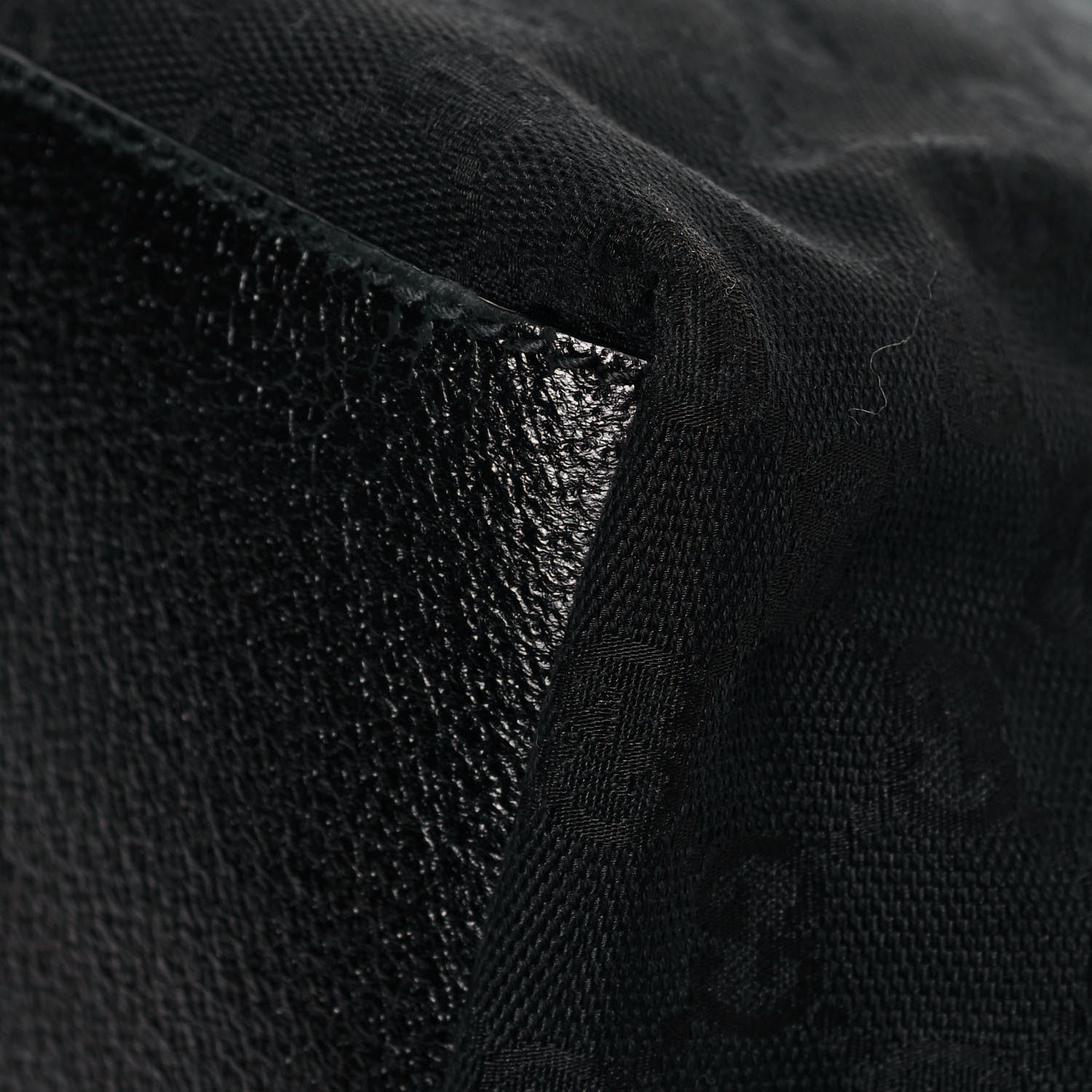 Gucci GG Monogram Medium Web Handle Bucket Tote Black 10 of 14