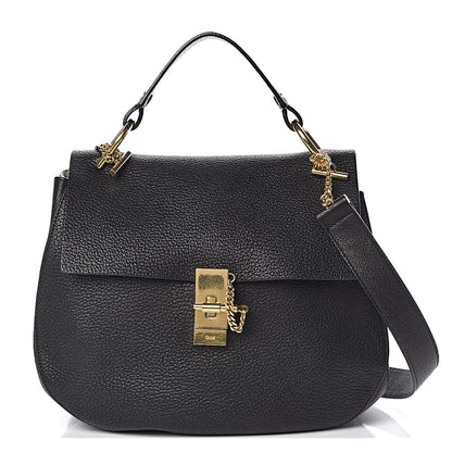 Chloe Grained Lambskin Large Drew Shoulder Bag Black 1 of 19