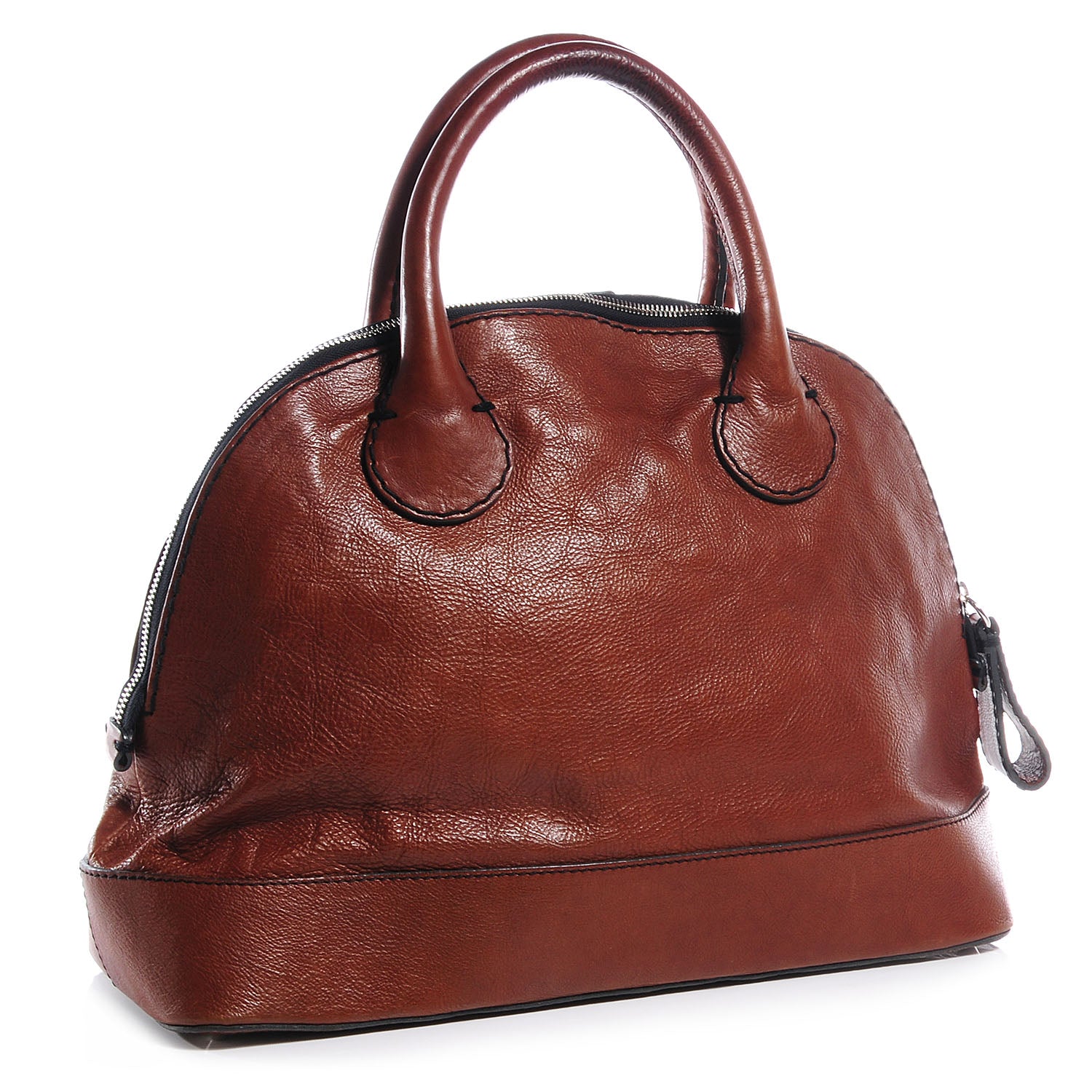 Chloe Leather Edith Dome Bowler Whiskey 3 of 7