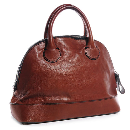 Chloe Leather Edith Dome Bowler Whiskey 3 of 7