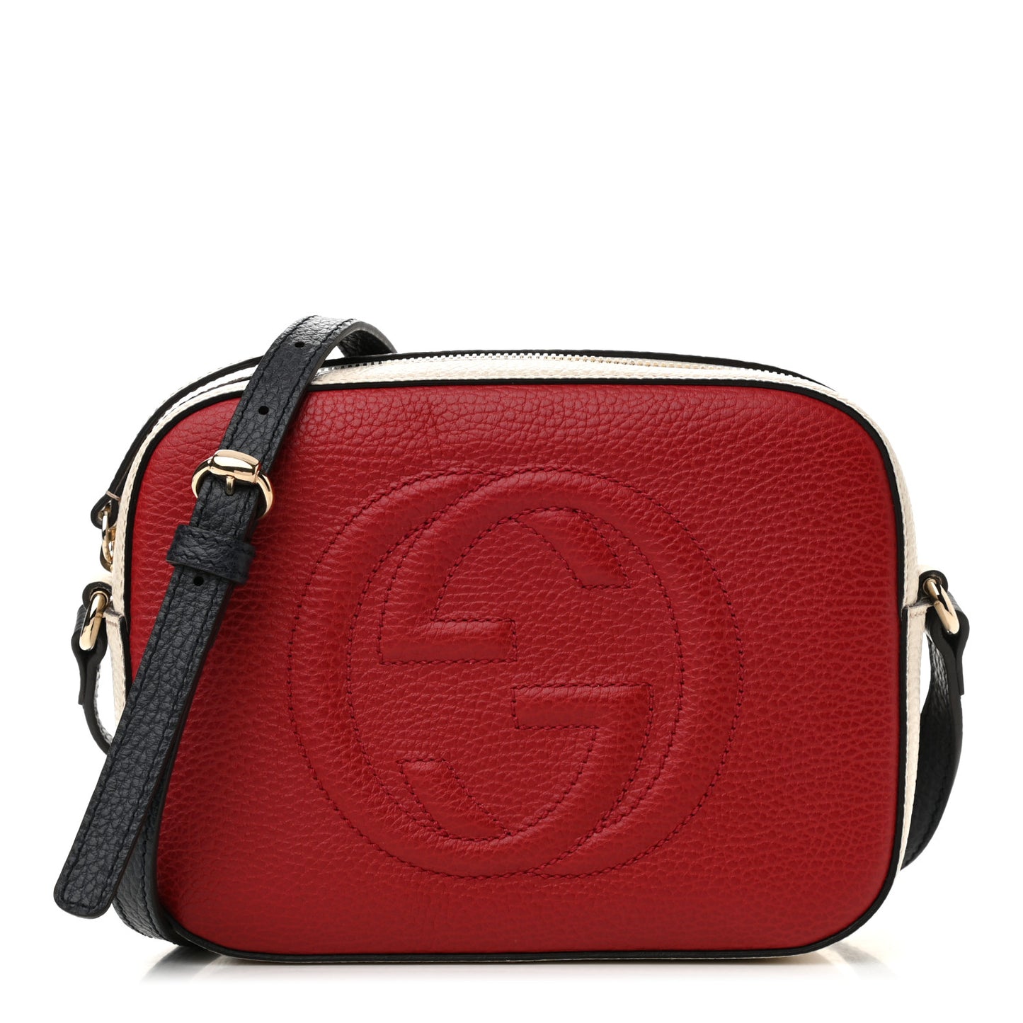 Dollar Calfskin Small Soho Disco Bag Hibiscus Red Mystic White Blue
