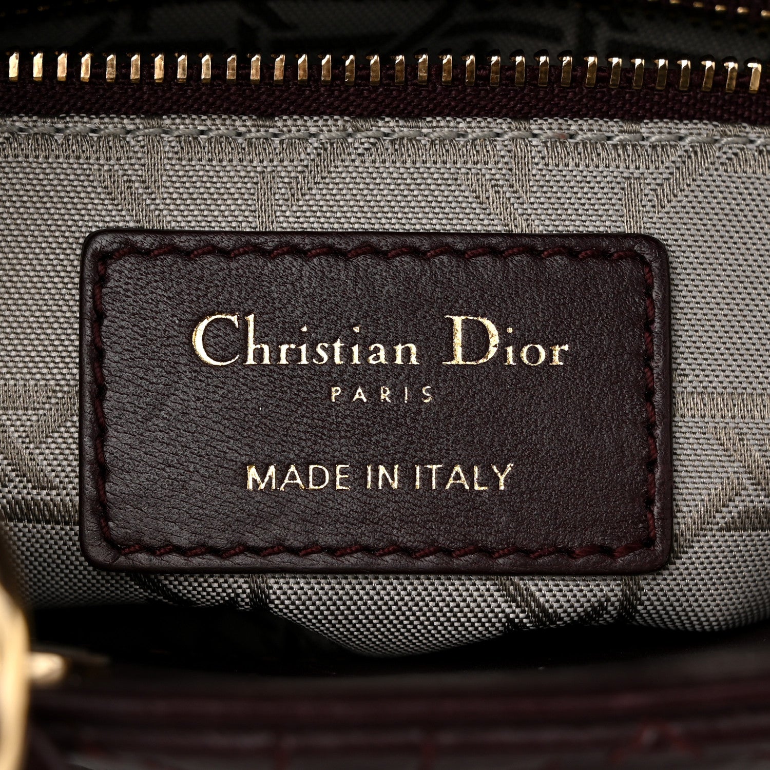 Christian Dior Lambskin Cannage Small Lucky Badges My Lady Dior Burgundy 7 of 11